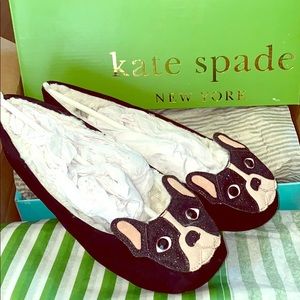 Kate Spade Seymour french bulldog slippers | sz 8